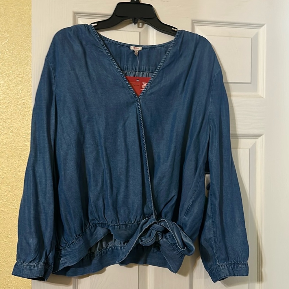Beautiful Denim Color Reba Blouse